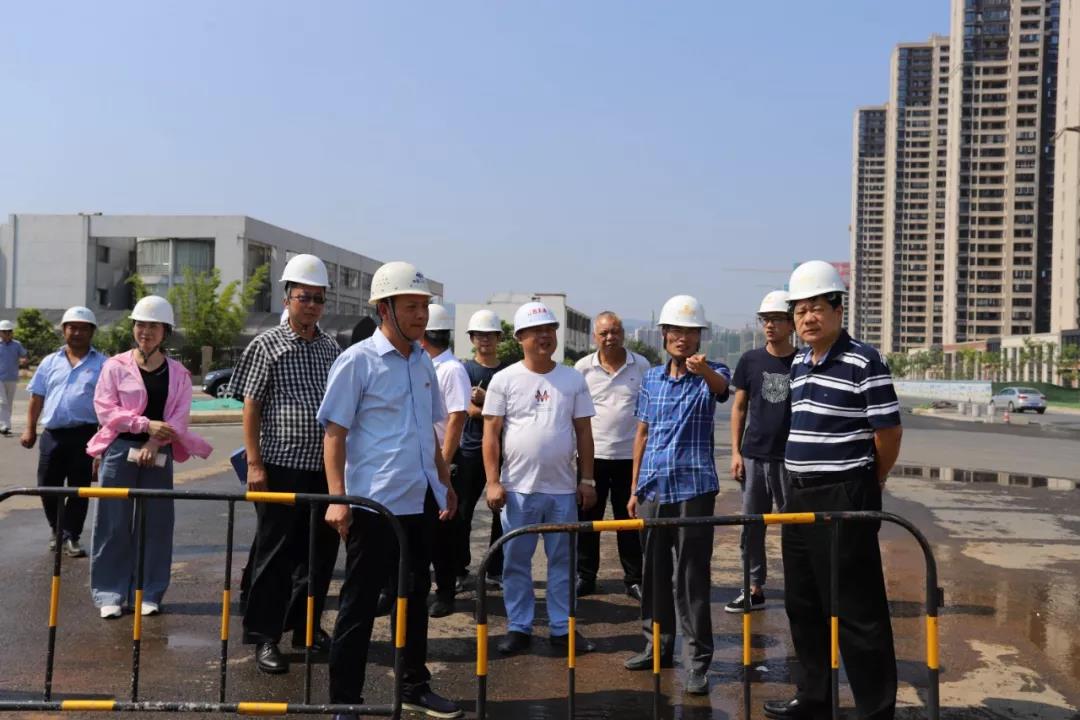 金开球友会手机版董事长谢荣华带队调研球友会手机版重大重点项目